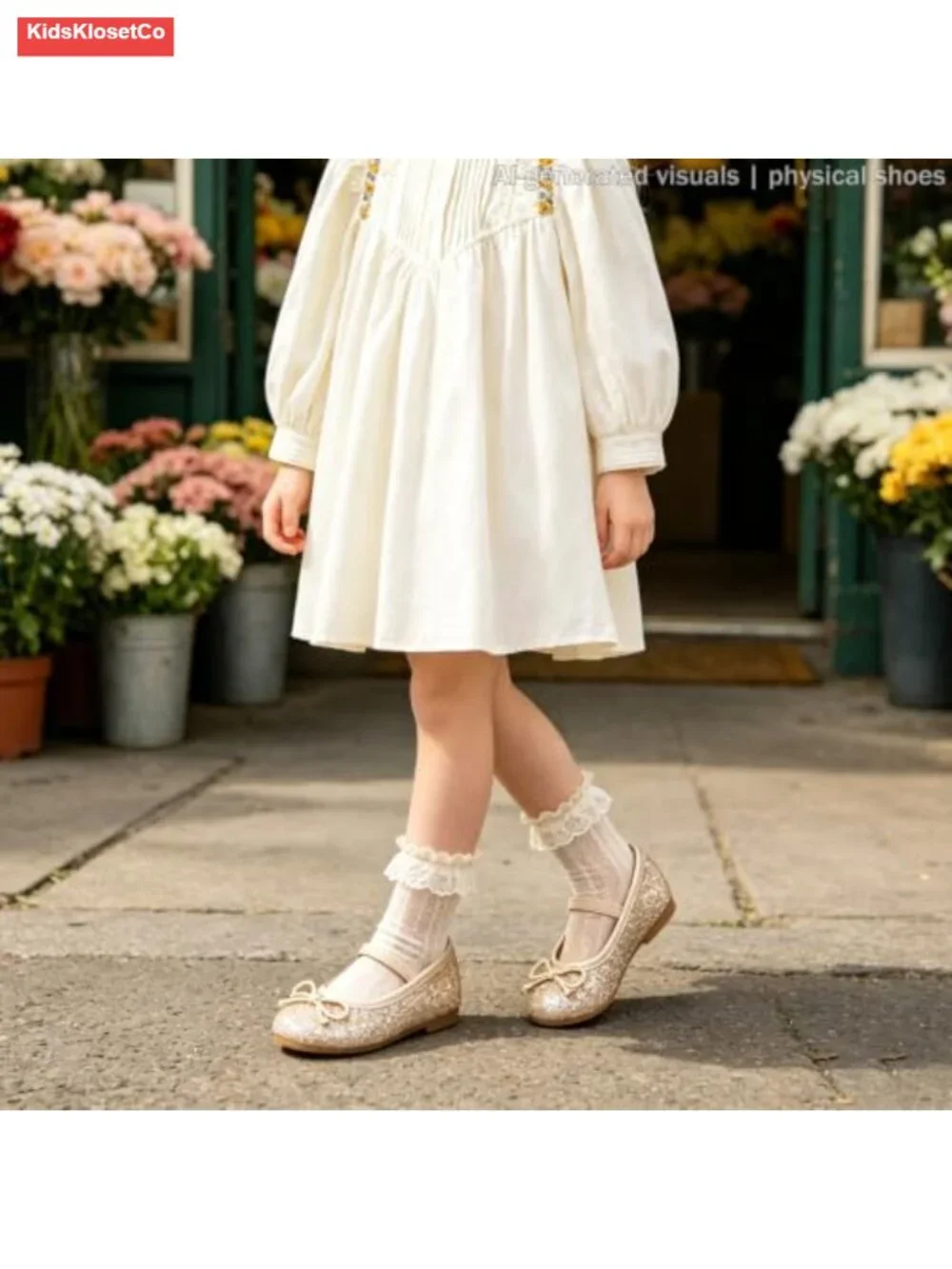 Toddler Girls Mary Jane Ballerina Flats Shoes with Glitter